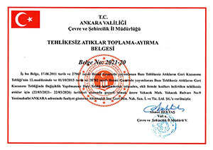 Atık Toplama Belgesi